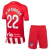 Fotbalový Komplet Atlético Madrid M.Hermoso 22 Dětské Domácí 2023-24 Krátký Rukáv (+ trenýrky)